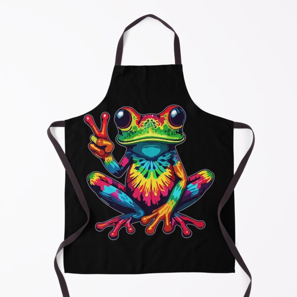 Item preview, Tie-Dye Frog Peace Sign Hippie 70s designed and sold by Artistoos.