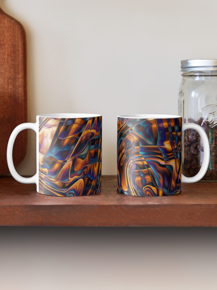 Aperçu 2 sur 6. Mug à café avec l'œuvre Smoked liquid 279 créée et vendue par oduchossoir.