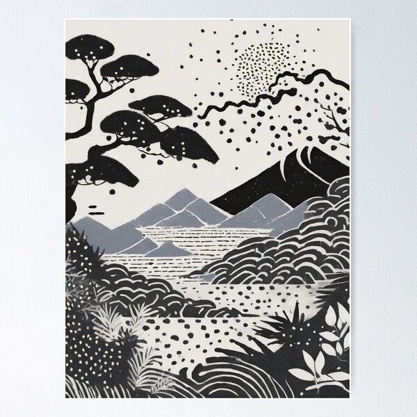Item preview, Haiku Calligraphy Serenity designed and sold by nzme.