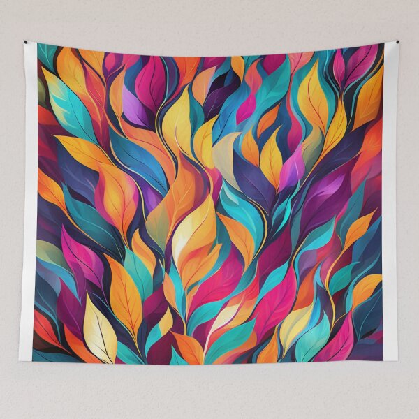 Item preview, Abstract Colorful Leafs Pattern  designed and sold by Uday24.