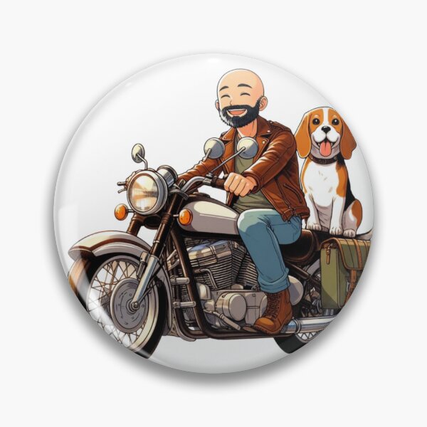 Item preview, J'ai besoin d'une pause _ motard avec Beagle designed and sold by Krea-kassandra.