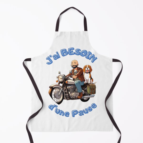 Item preview, J'ai besoin d'une pause _ motard avec Beagle designed and sold by Krea-kassandra.