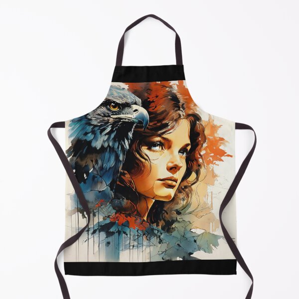 Item preview, WOMAN - EAGLE, Enchanting Fusion: A Vintage Tale of Dual Realms and Intricate Details designed and sold by Colorful-Garden.