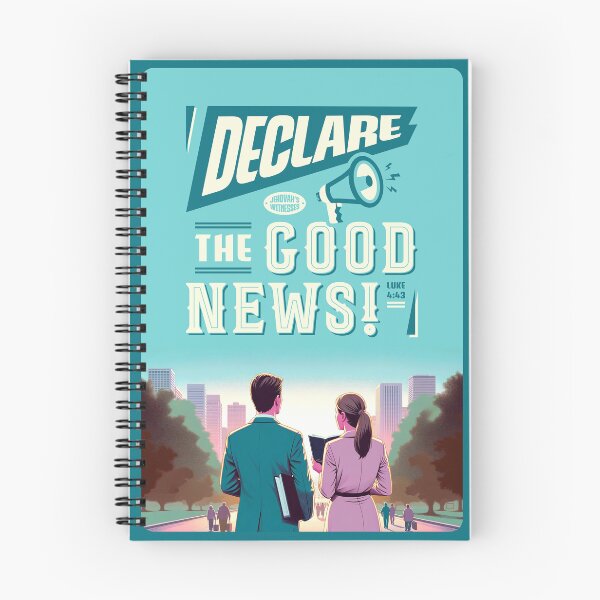 Item preview, Notebook Declare The Good News Couple Preaching City designed and sold by The Majestic Gift.