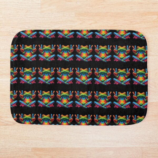 Item preview, Tie-Dye Yoga Frogs Peace Sign Hippie 70s designed and sold by Artistoos.