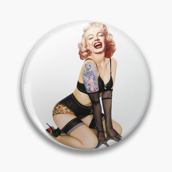 Item preview, beautiful tattooed blonde pin up marilyn inspiration designed and sold by hotrodspirit.