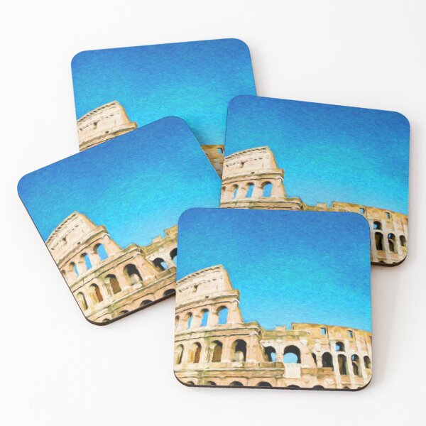 Item preview, Rome, Italy - Colosseum on blue sky - Creative illustration, vintage impressionistic design. designed and sold by Paolo Modena Photography    -   Fine Italian Art.