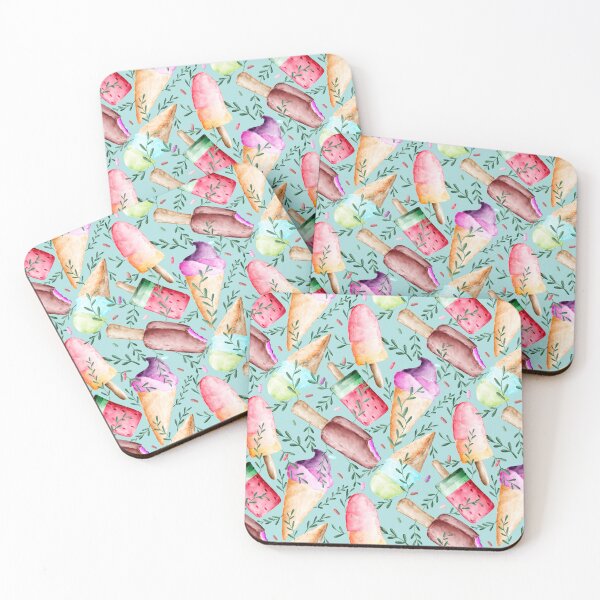 Item preview, Watercolour Ice Creams and Popsicles designed and sold by OranelloDesigns.