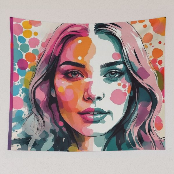 Item preview, One girl and two faces, like the sun and the moon  designed and sold by Coverlando.