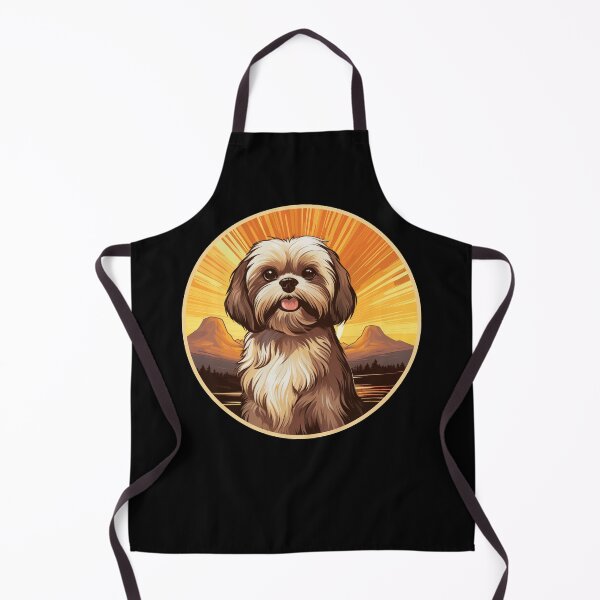 Item preview, Lhasa Apso Retro Sunset designed and sold by AussieWonders.