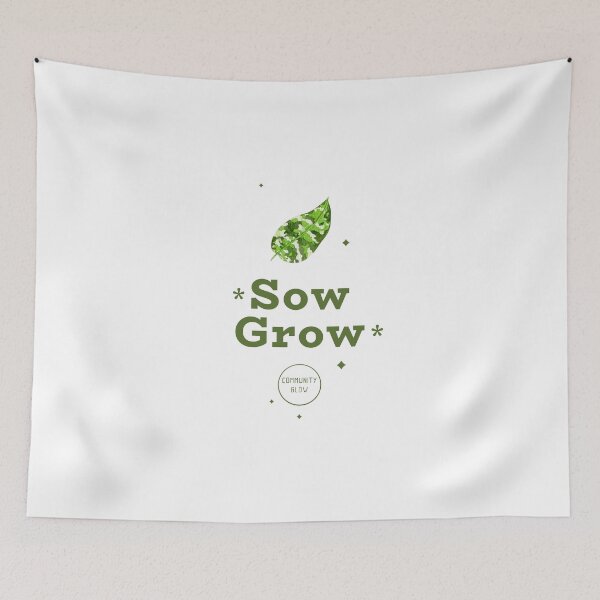 Item preview, Sow Grow Glow Community Gardening Enthusiasts Urban Aesthetic designed and sold by SvenJ94.