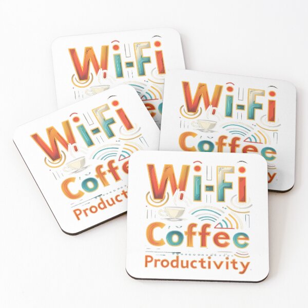 Item preview, Connect & Create: The Ultimate Wi-Fi & Coffee Productivity Design designed and sold by aiart-cutegirl.