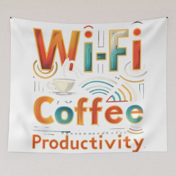 Item preview, Connect & Create: The Ultimate Wi-Fi & Coffee Productivity Design designed and sold by aiart-cutegirl.