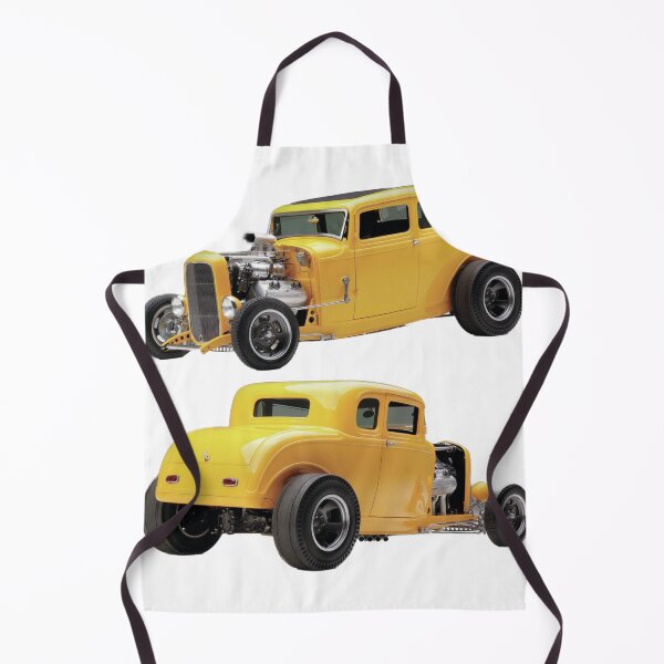Item preview, yellow hot rod high boy with big v8 designed and sold by hotrodspirit.