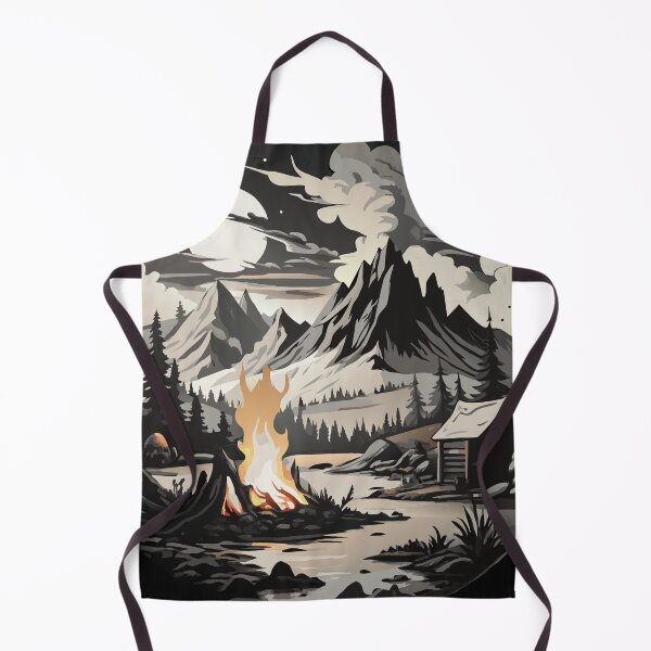 Item preview, Tranquil Night Campfire: Artwork of Mountain Retreat under Full Moon designed and sold by BNCH44.