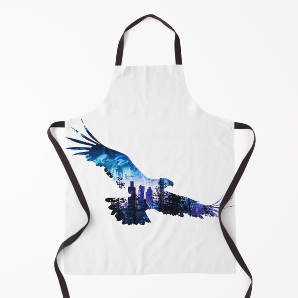 Item preview, Eagle flying and city at dusk designed and sold by AnnArtshock.