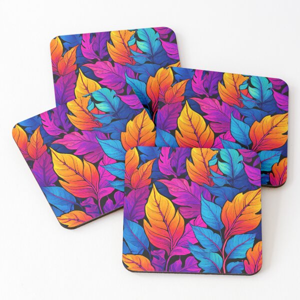 Item preview, Psychedelic Style Multicolored Leafs Pattern designed and sold by Uday24.