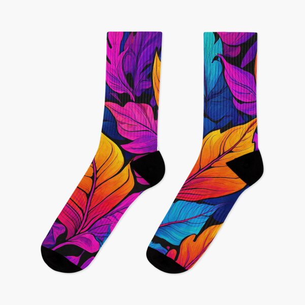 Item preview, Psychedelic Style Multicolored Leafs Pattern designed and sold by Uday24.