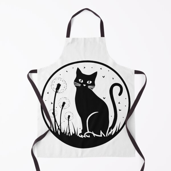 Item preview, Black Lucky Cat in Garden Dandelion Lovers Flowers Plants Gardener Purr Play With Cat designed and sold by Cr320.