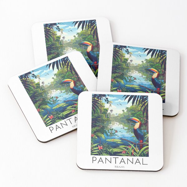 Item preview, A Pop Art Travel Print of Pantanal - Brazil designed and sold by StudioRedKoala.