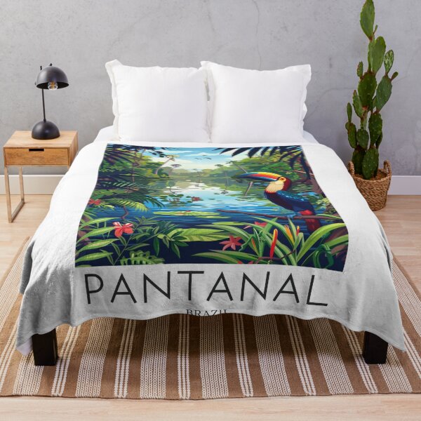 Item preview, A Pop Art Travel Print of Pantanal - Brazil designed and sold by StudioRedKoala.