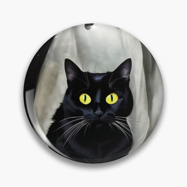 Item preview, Black Cat Sitting on Ghost designed and sold by SameeraDammeyer.