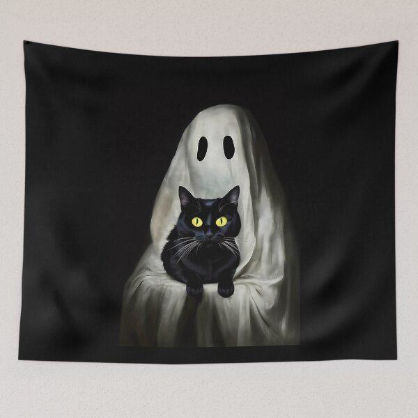 Item preview, Black Cat Sitting on Ghost designed and sold by SameeraDammeyer.