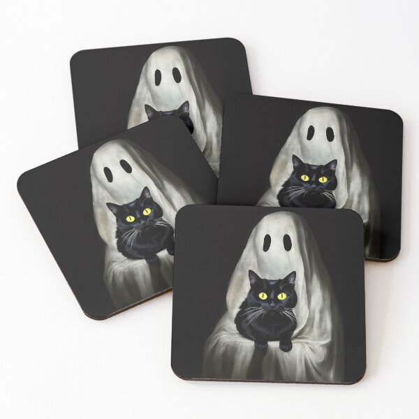 Item preview, Black Cat Sitting on Ghost designed and sold by SameeraDammeyer.
