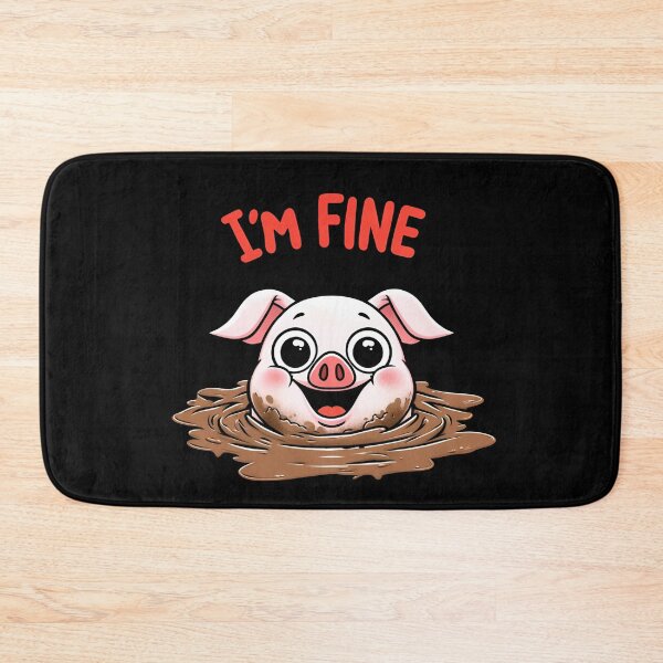 Item preview, Happy pig is bathing in mud designed and sold by VibeStyleShop.