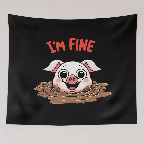Item preview, Happy pig is bathing in mud designed and sold by VibeStyleShop.