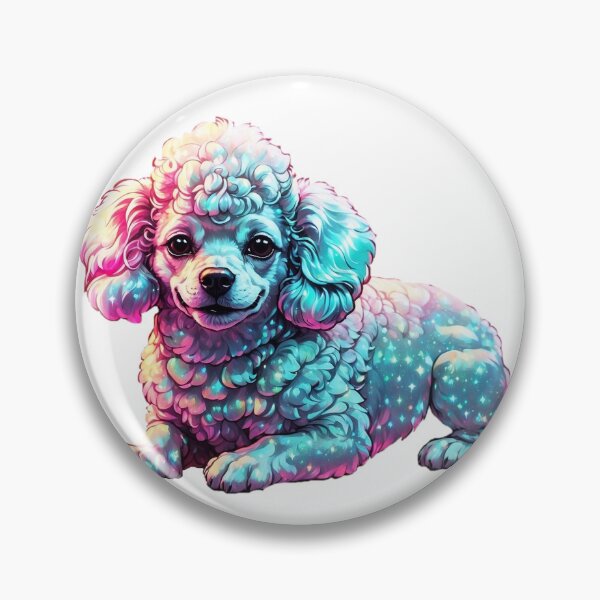 Item preview, Cute fluffy mini poodle dog  designed and sold by LevCreates.
