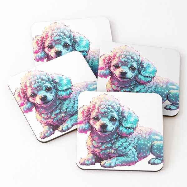 Item preview, Cute fluffy mini poodle dog  designed and sold by LevCreates.