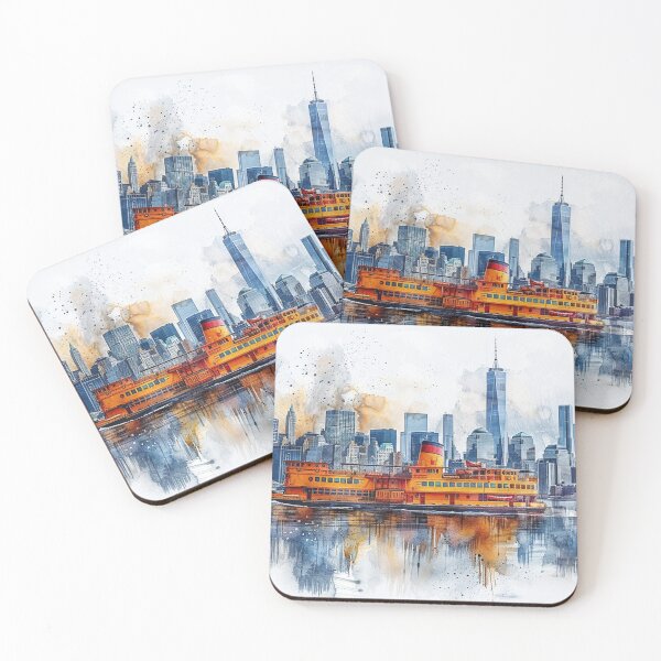 Item preview, Island Getaway: Commuters Boarding Ferries for Relaxing Escapes designed and sold by Mr-whiteBG.