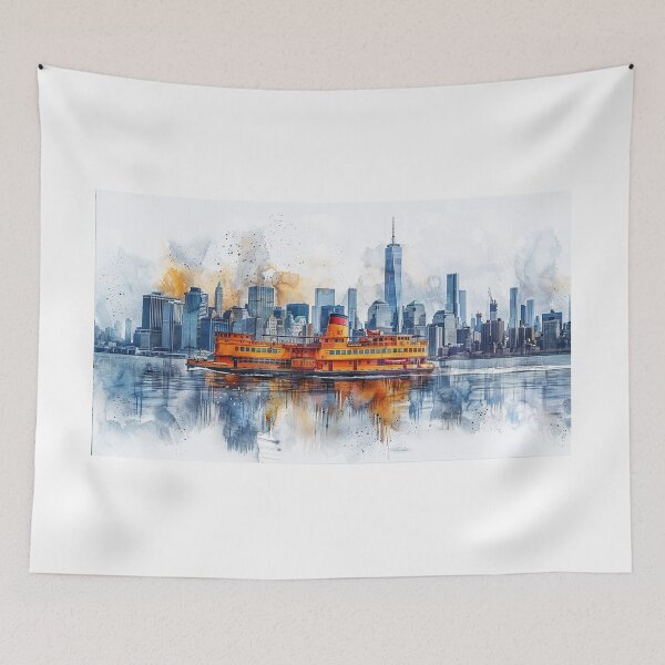 Item preview, Island Getaway: Commuters Boarding Ferries for Relaxing Escapes designed and sold by Mr-whiteBG.