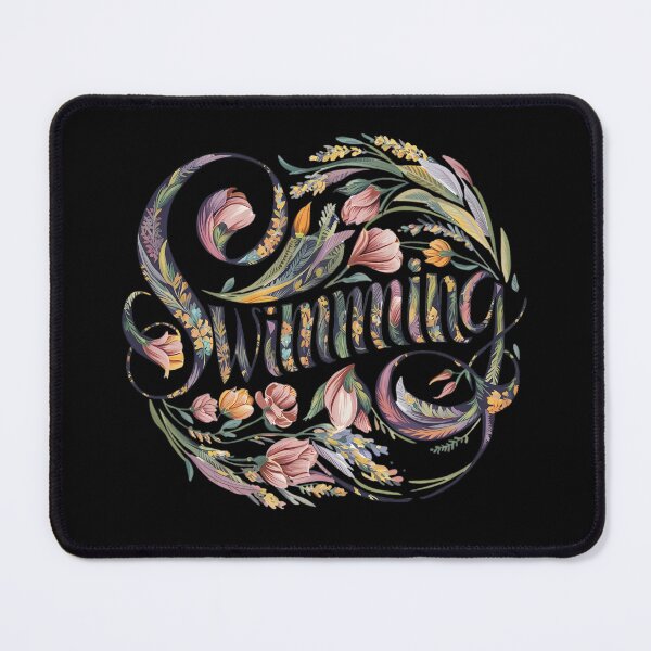 Item preview, Swimming Floral Typography Art designed and sold by Zwembad Vergelijker.