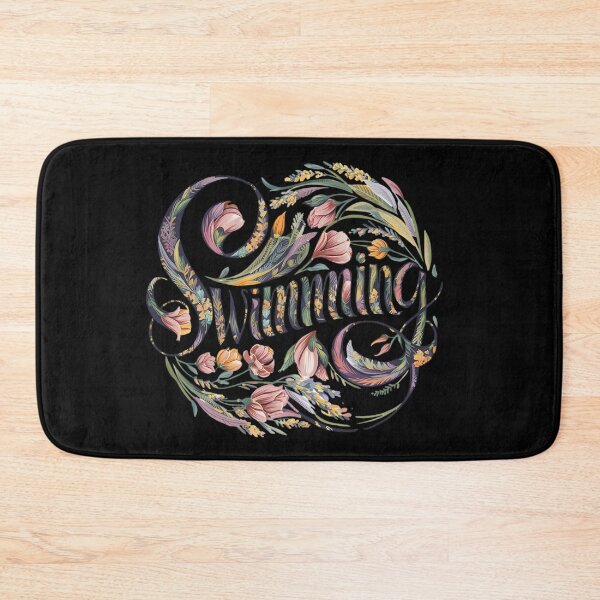 Item preview, Swimming Floral Typography Art designed and sold by Zwembad Vergelijker.
