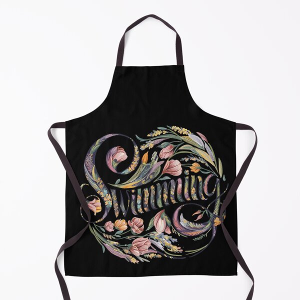 Item preview, Swimming Floral Typography Art designed and sold by Zwembad Vergelijker.