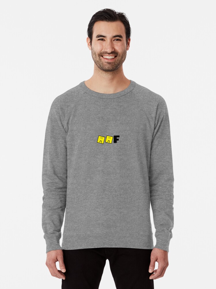 Roblox Oof Sad Face Lightweight Sweatshirt By Hypetype Redbubble - roblox noob clothing redbubble