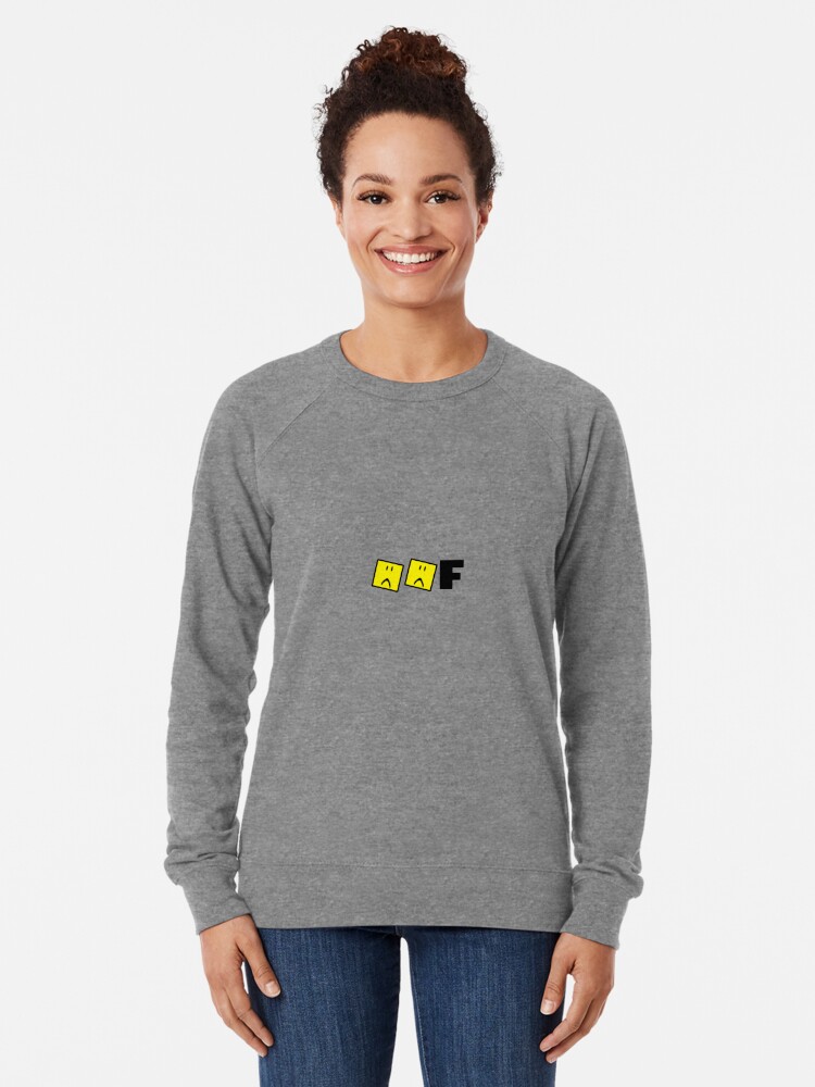 Roblox Oof Sad Face Lightweight Sweatshirt By Hypetype Redbubble - roblox oof kids babies clothes redbubble