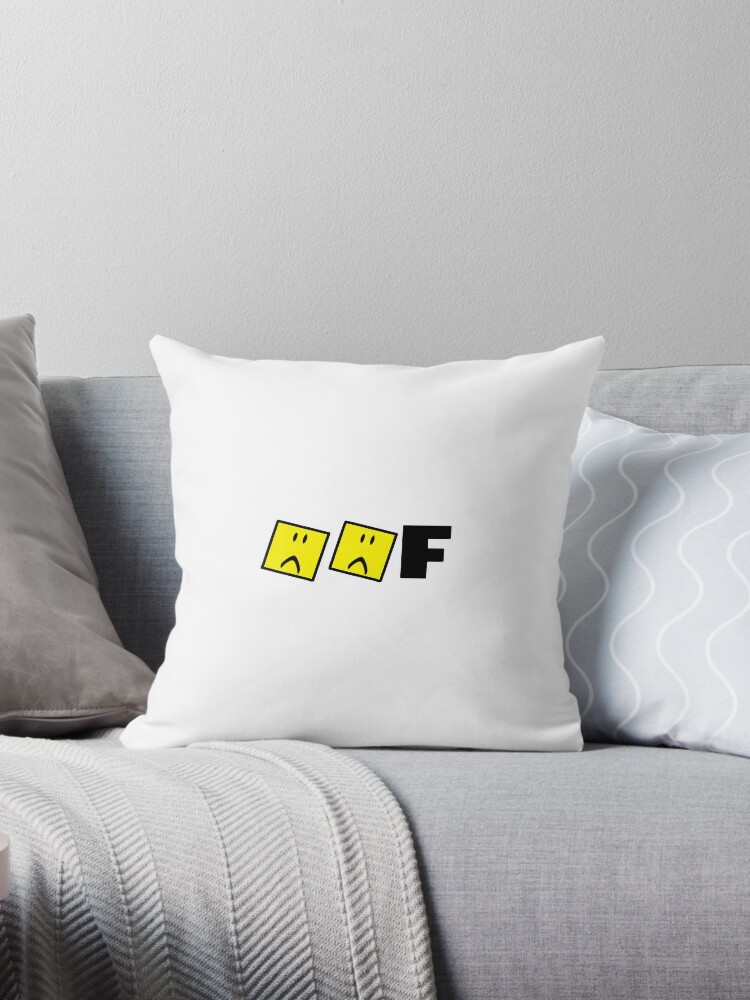 Roblox Oof Sad Face Throw Pillow By Hypetype - 