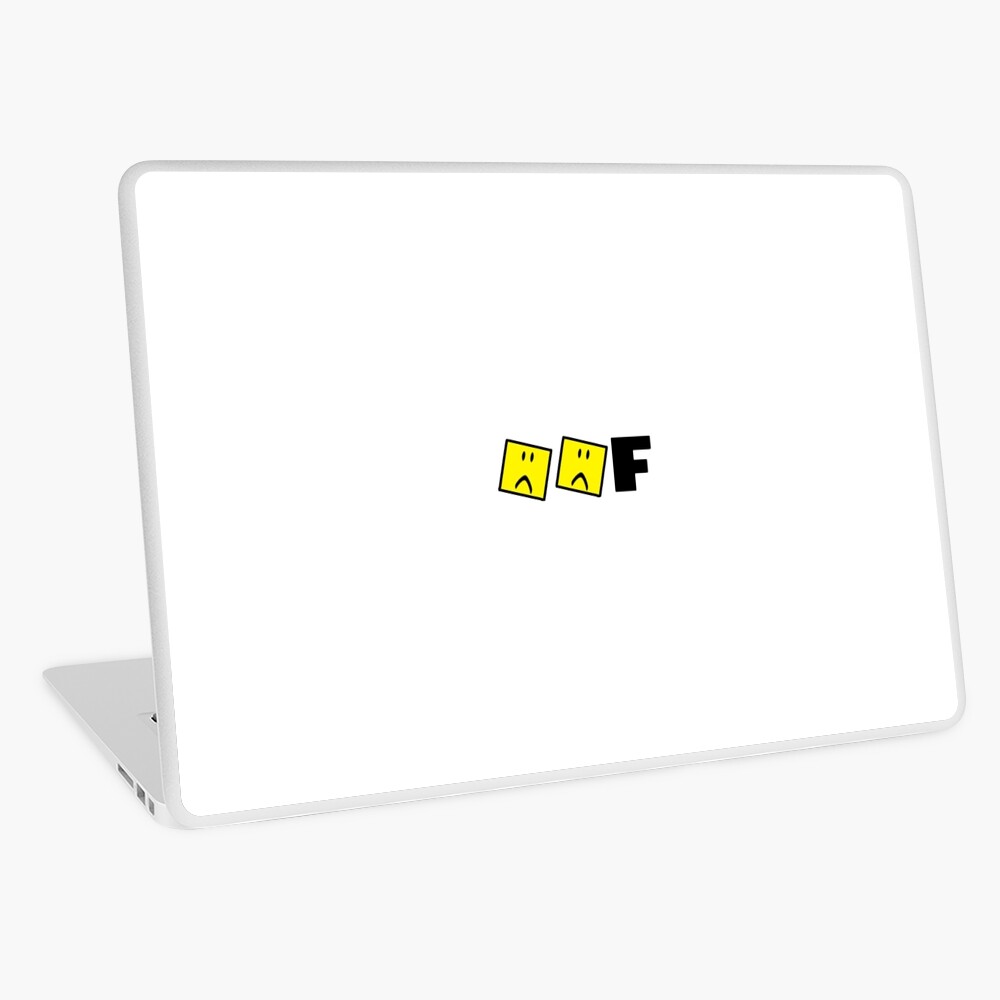 Roblox Oof Sad Face Laptop Skin By Hypetype Redbubble - unhappy face roblox