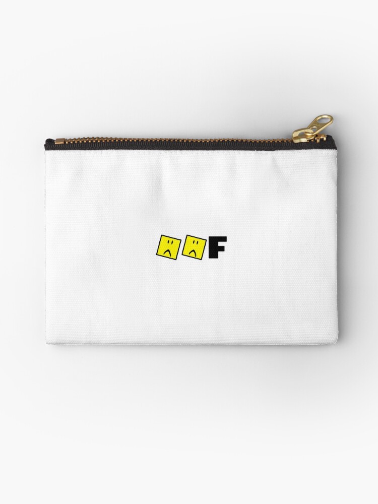Roblox Oof Sad Face Zipper Pouch By Hypetype Redbubble - sad face on roblox
