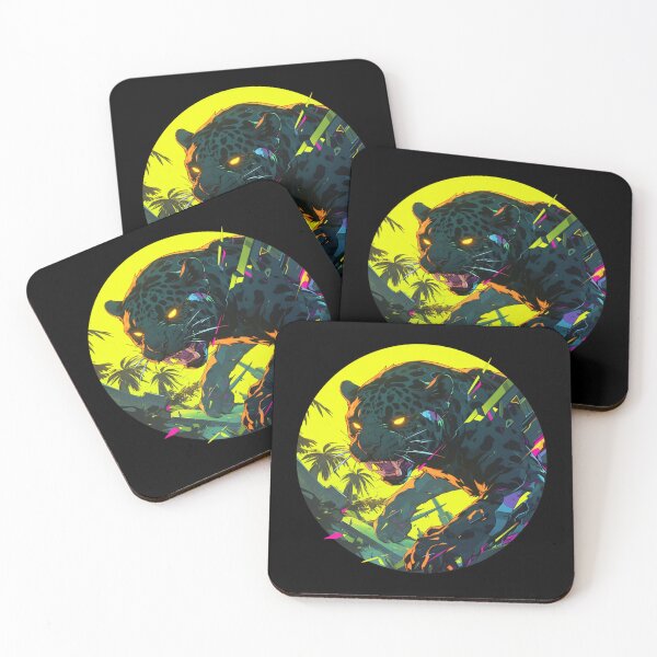 Item preview, Cyber Black Jaguar // Black Jaguar // Cool Animal // Cyber Animal // Future Animal Art // Animal Warrior // Animal Cute Art // Gaming Aesthetic stickers designed and sold by SMARTKIT  DESIGNAGENCY.
