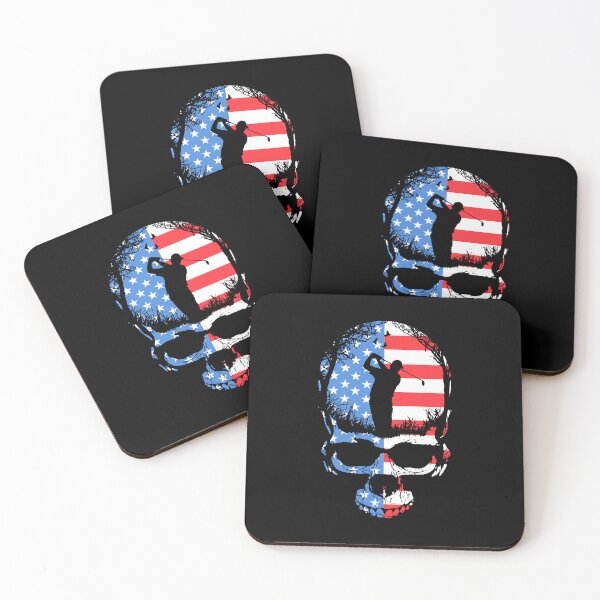 Item preview, 4th Of July Golf Golfer Skull USA Flag Sunset Halloween designed and sold by GrandeDuc.