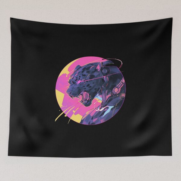 Item preview, Cyber Black Jaguar // Black Jaguar // Cool Animal // Cyber Animal // Future Animal Art // Animal Warrior // Animal Cute Art // Gaming Aesthetic stickers designed and sold by SMARTKIT  DESIGNAGENCY.