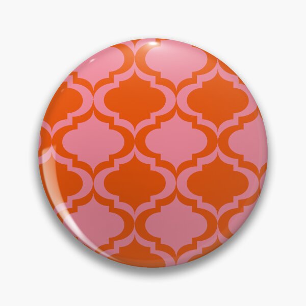 Item preview, Pink and Orange Moroccan Tile Trellis Pattern  designed and sold by Yasminepatterns .