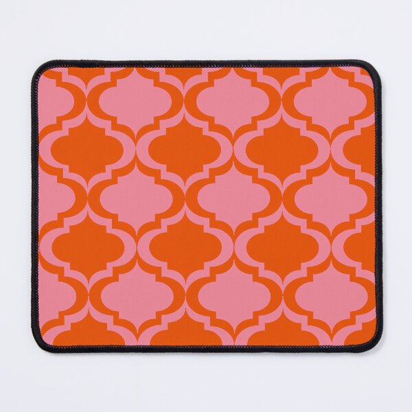 Item preview, Pink and Orange Moroccan Tile Trellis Pattern designed and sold by Yasminepatterns .