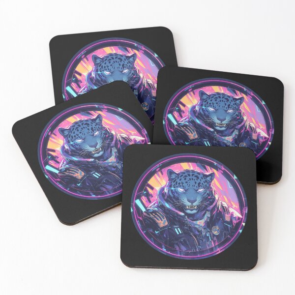 Item preview, Cyber Black Jaguar // Black Jaguar // Cool Animal // Cyber Animal // Future Animal Art // Animal Warrior // Animal Cute Art // Gaming Aesthetic stickers designed and sold by SMARTKIT  DESIGNAGENCY.
