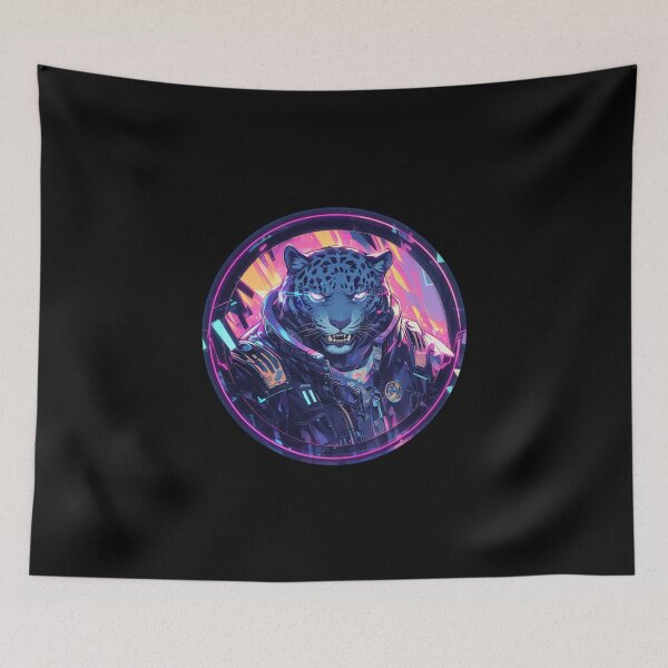 Item preview, Cyber Black Jaguar // Black Jaguar // Cool Animal // Cyber Animal // Future Animal Art // Animal Warrior // Animal Cute Art // Gaming Aesthetic stickers designed and sold by SMARTKIT  DESIGNAGENCY.