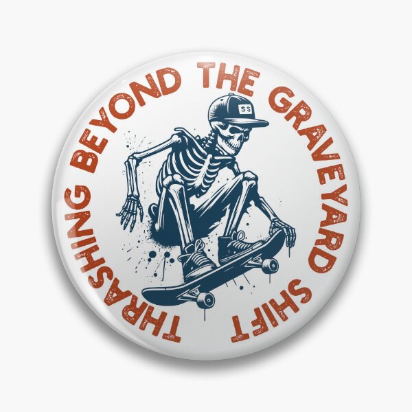 Item preview, Thrashing Beyond the Graveyard Shift - Skateboarding Design designed and sold by DesignedByMarty.